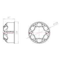 Doza de legătură Kaiser 9273-91 etanșa cu capac pentru pereti rigips lemn osb ECON
