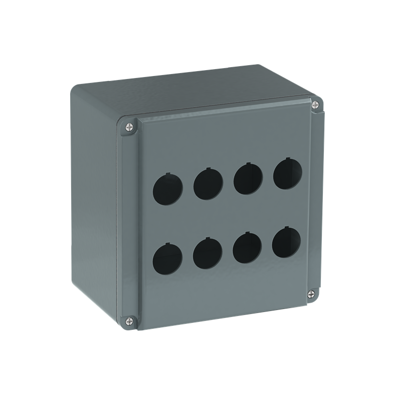 ABB 080SP8 ,Carcasă din metal , 8 Posturi de comandă gri , din aluminiu, IP66