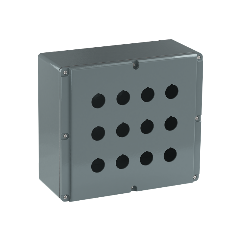 ABB 080SP12 ,Carcasă din metal , 12 Posturi de comandă gri , din aluminiu, IP66