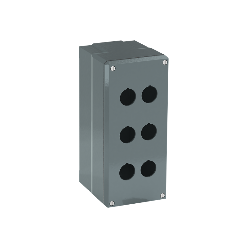 ABB 080SP6SFE ,Carcasă din metal , 6 Posturi de comandă gri , din aluminiu, IP66