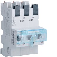 Siguranță automată selectivă, 3 poli Car. (curba) C 35A pt. montaj ras. cupru QuickConnect , Hager HTS335C