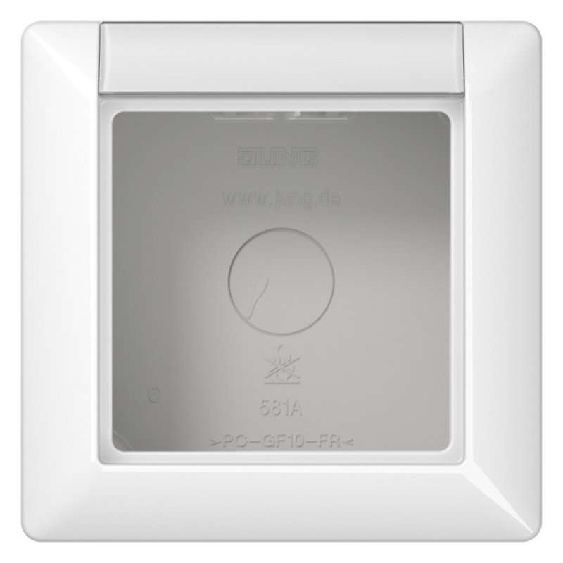 Carcasa aparenta pt. prize si aparataj seria A si AS cu câmp de scriere , Jung AS581ANAWW