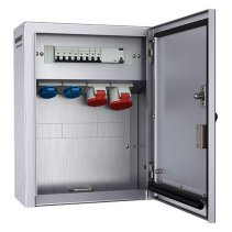 Tablou electric aparent din inox cu prize CEE si SH. + protecții MENNEKES  83744 IP44 - HHCP