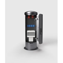 Coloana de energie bolard din inox cu prize CEE 16/32A 400V Schuko 2x230V  RCBO și racord de apa ESP24.3