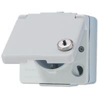 Jung 620WSL ,Priză schuko® IP44 pentru pozare aparenta cal. industrială cu blocare de siguranță