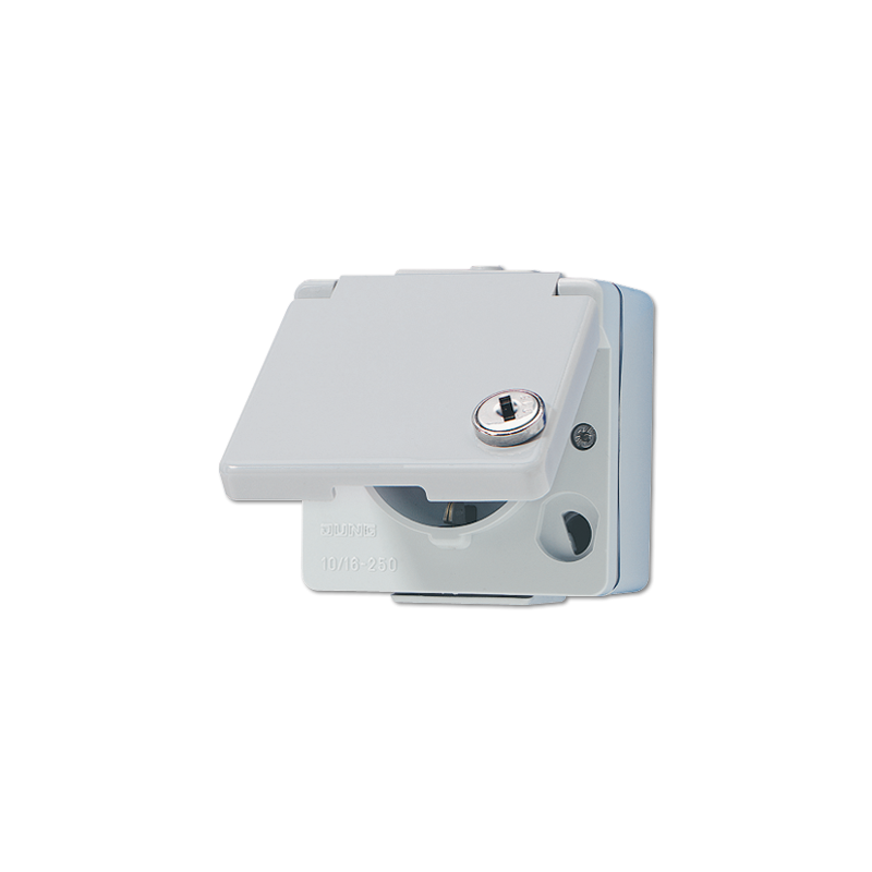 Jung 620WSL ,Priză schuko® IP44 pentru pozare aparenta cal. industrială cu blocare de siguranță