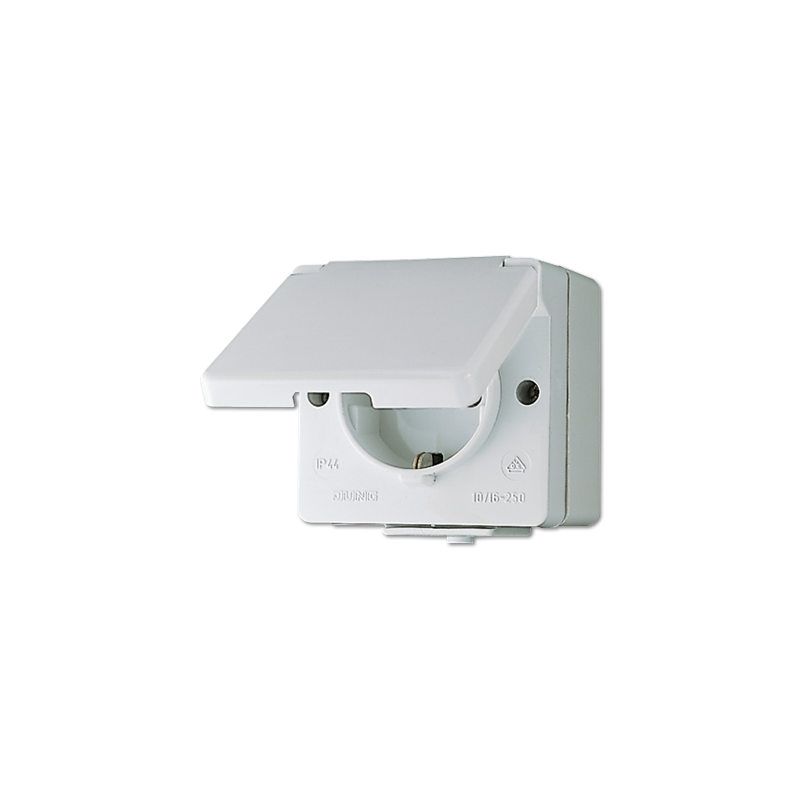 Jung 621W-1 ,Priză schuko® IP44 pentru pozare aparenta cal. industrială 16 A/250 V ~
