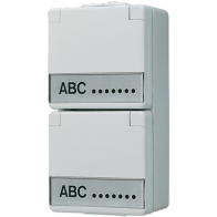 Jung 622NAW ,Priză dublă schuko® IP44 pentru pozare aparenta cal. industrială 16 A/250 V ~