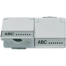 Jung 622NAWW ,Priză dublă schuko® IP44 pentru pozare aparenta cal. industrială 16 A/250 V ~