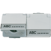 Jung 622NAWW ,Priză dublă schuko® IP44 pentru pozare aparenta cal. industrială 16 A/250 V ~