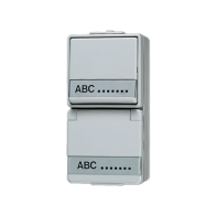 Jung 676NAW ,Schuko® 16 A/250 V ~ cu întrerupător 1-bang/2-way 10 AX/250 V ~