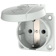 Mennekes 11010 ,Priza modulara CEE pentru montajul in carcase sau canale SCHUKO , 16A 2 poli +E , 230V , IP54 , GR