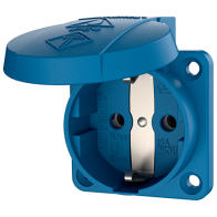 Mennekes 11011 ,Priza modulara CEE pentru montajul in carcase sau canale SCHUKO , 16A 2 poli +E , 230V , IP54 , BL