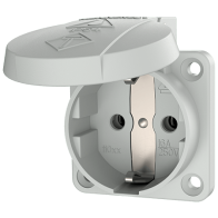 Mennekes 11030 ,Priza modulara CEE pentru montajul in carcase sau canale SCHUKO , 16A 2 poli +E , 230V , IP54 , GR