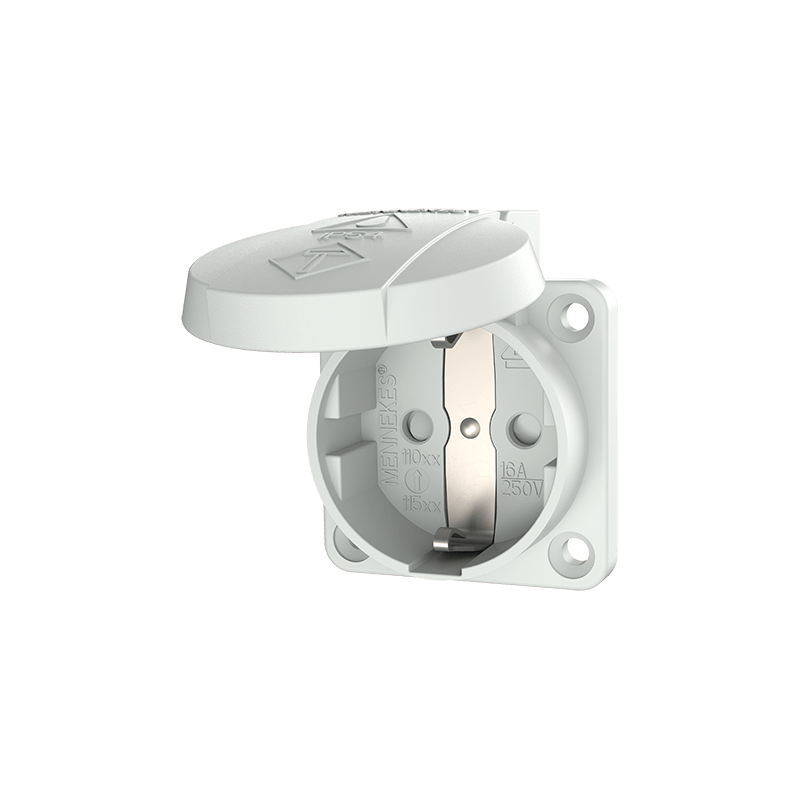 Mennekes 11060 ,Priza modulara CEE pentru montajul in carcase sau canale SCHUKO , 16A 2 poli +E , 230V , IP54 , GR