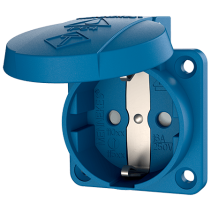 Mennekes 11061 ,Priza modulara CEE pentru montajul in carcase sau canale SCHUKO , 16A 2 poli +E , 230V , IP54 , BL