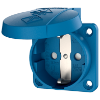 Mennekes 11081 ,Priza modulara CEE pentru montajul in carcase sau canale SCHUKO , 16A 2 poli +E , 230V , IP54 , BL