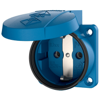 Mennekes 11311 ,Priza modulara CEE pentru montajul in carcase sau canale SCHUKO , 16A 2 poli +E , 230V , IP54 , BL