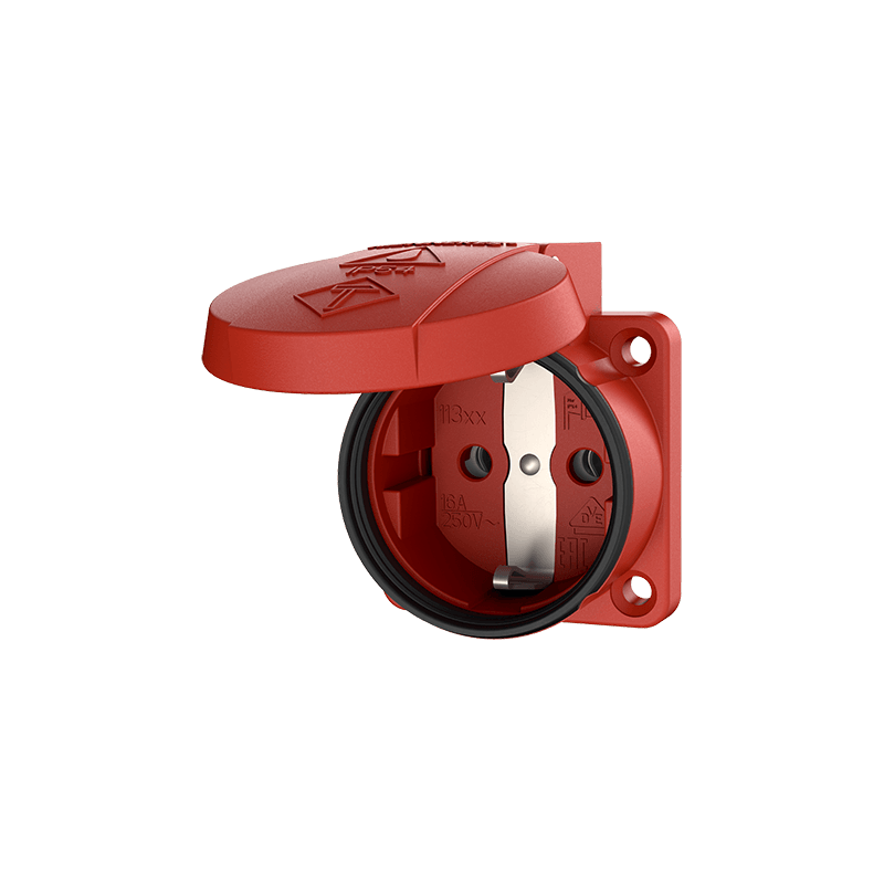 Mennekes 11333 ,Priza modulara CEE pentru montajul in carcase sau canale SCHUKO , 16A 2 poli +E , 230V , IP54 , RT