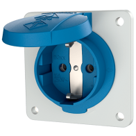 Mennekes 11011F ,Priză SCHUKO albastră , 16A 2 poli +E 230V , IP54