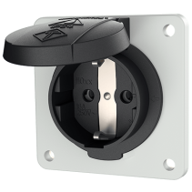 Mennekes 11012F ,Priză SCHUKO neagră IP54 , SW 16A 2 poli +E 230V