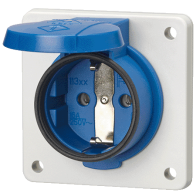 Mennekes 11331F ,Priză SCHUKO albastră , 16A 2 poli +E 230V , IP54