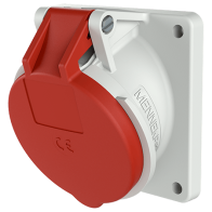 Mennekes 3072 ,Priza modulara CEE pentru montajul in carcase sau canale schräg , 16A 4 poli 6h 400V , IP44