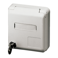 Mennekes 4981 ,Cepex-Priza modulara CEE pentru montajul in carcase sau canale SCHUKO 16A 2 poli +E 230V IP44