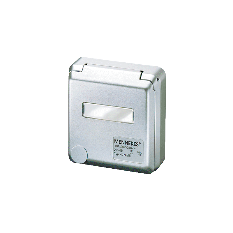 Mennekes 4974ME ,Cepex-Priza modulara CEE pentru montajul in carcase sau canale SCHUKO 16A 2 poli +E 230V IP44