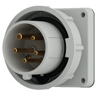 Mennekes 811 ,Stecher montaj pe perete fix , 16A 5 poli 1h-50V , IP67