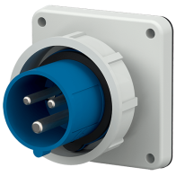 Mennekes 826 ,Stecher montaj pe perete fix , 16A 3 poli 6h 230V , IP67