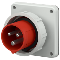 Mennekes 832 ,Stecher montaj pe perete fix , 32A 4 poli 6h 400V , IP67