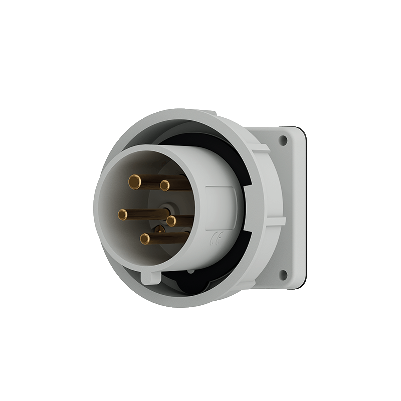 Mennekes 842 ,Stecher montaj pe perete fix , 32A 5 poli 1h-50V , IP67