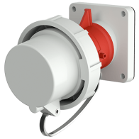 Mennekes 1256 ,Stecher montaj pe perete fix , 63A 4 poli 6h 400V , IP67