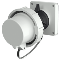 Mennekes 1257 ,Stecher montaj pe perete fix , 63A 4 poli 7h 500V , IP67