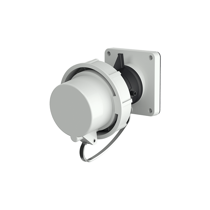 Mennekes 1257 ,Stecher montaj pe perete fix , 63A 4 poli 7h 500V , IP67