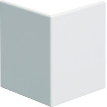 Capac colț exterior la BRS 80mm din tablă de oțel in alb  , Hager BRS0802A9010