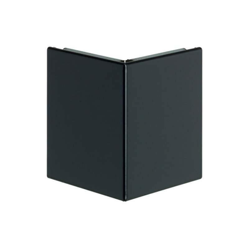 Capac colț exterior la BRS 80mm din tablă de oțel in negru grafit  , Hager BRS0802A9011