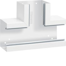 Element T din profil de bază la BRS 100x130mm Capac 80mm din tablă de oțel alb  , Hager BRS10013089010