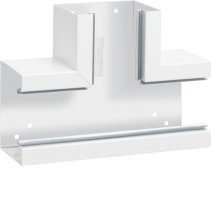 Element T din profil de bază la BRS 100x130mm Capac 80mm tablă de oțel alb uz. , Hager BRS10013089016