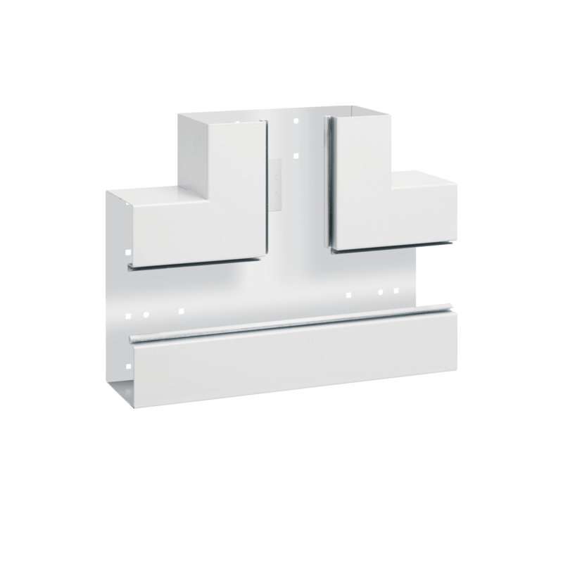 Element T din profil de bază la BRS 100x210mm Capac 80mm din tablă de oțel alb  , Hager BRS10021089010