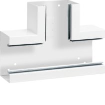 Element T din profil de bază la BRS 85x130mm Capac 80mm din tablă de oțel in alb  , Hager BRS8513089010