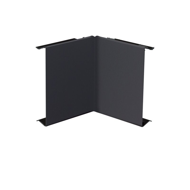 Capac colț interior la BRS 80mm din tablă de oțel in negru grafit  , Hager BRS0802I9011