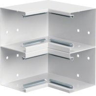 Colț interior din profil de bază la BRS 100x210mm OT 2x80mm din tablă de oțel alb  , Hager BRS1002104D9010