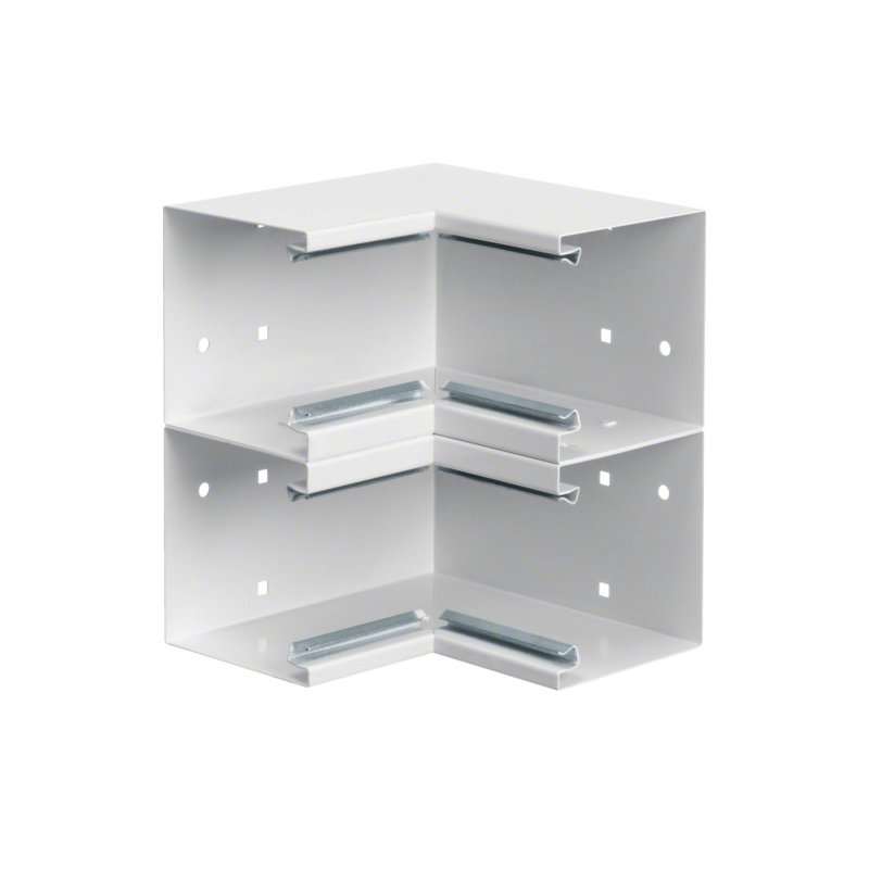 Colț interior din profil de bază la BRS 100x210mm OT 2x80mm din tablă de oțel alb  , Hager BRS1002104D9010