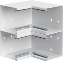 Colț interior din profil de bază BRS 100x210mm Capac 2x80mm tablă de oțel alb uz. , Hager BRS1002104D9016