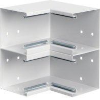 Colț interior din profil de bază BRS 100x210mm Capac 2x80mm tablă de oțel alb uz. , Hager BRS1002104D9016