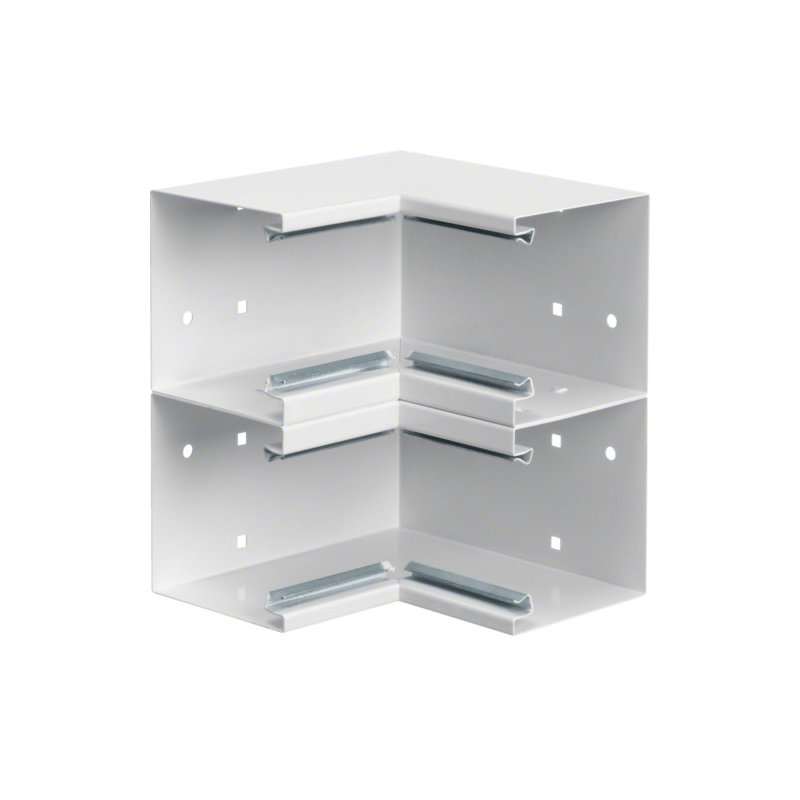 Colț interior din profil de bază BRS 100x210mm Capac 2x80mm tablă de oțel alb uz. , Hager BRS1002104D9016