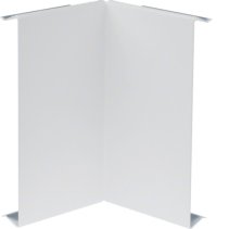 Capac colț interior la BRS 120mm din tablă de oțel in alb  , Hager BRS1202I9010