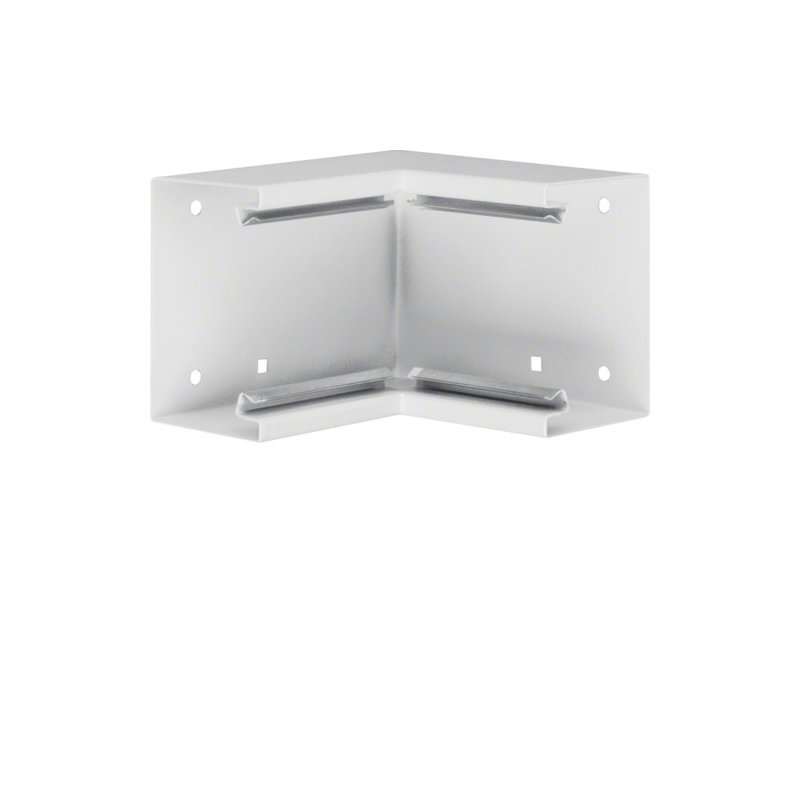 Colț interior din profil de bază tablă de oțel la BRS 70x100mm Capac 80mm alb  , Hager BRS6510049010